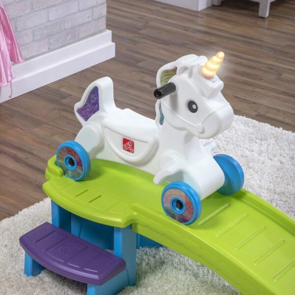 5c1b8e4e10544807b9cea4c2f6e0f241 Unicorn Up & Down Roller Coaster Toy for Kids, Ride On Push Car, Indoor/Outdoor Playset, Toddler Ages 2 - 5 years old, Compact Storage, Max Weight 50 lb., Multicolor