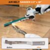 Tezoro 1/2" x 18" Air Belt Sander, Mini Belt Sander with 3 Belts