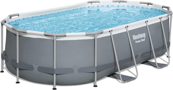 5c30002e3ea14cb7a256f5cde38a7b0b Bestway Oval Above Ground Pool Set (10' x 6'7" x 33")| Includes Filter Pump & ChemConnect Dispenser