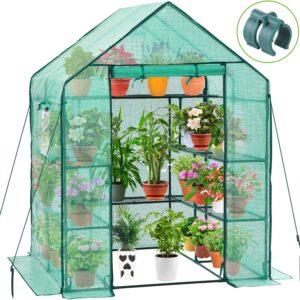 Ohuhu Greenhouse for Outdoors with Screen Windows