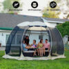Alvantor Screen House Room Camping Tent Outdoor Canopy Dining Gazebo Pop Up Sun Shade Shelter 10 Mesh Walls Not Waterproof Beige 15'x15'