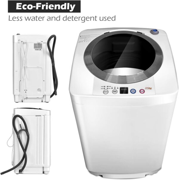 5d40d8d7d2aa4dbcb0dd1534024c63a9 Portable Washing Machine, Full Automatic Washer and Dryer Combo, with Built-in Pump Drain 8 LBS Capacity Compact Laundry Washer Spin Dryer for Apartment RV Dorm