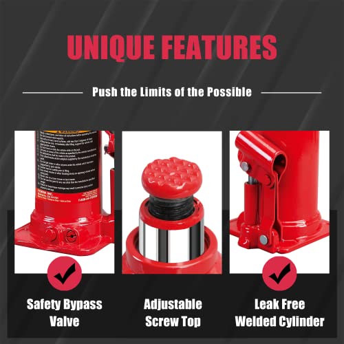 5dbcd596eef648ab94304373a156ccee Torin T90413 Big Red Hydraulic Bottle Jack with Carrying Case, 4 Ton (8,000 lb) Capacity