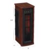 Duraflame Portable Electric Infrared Quartz Oscillating Tower Heater, Cherry