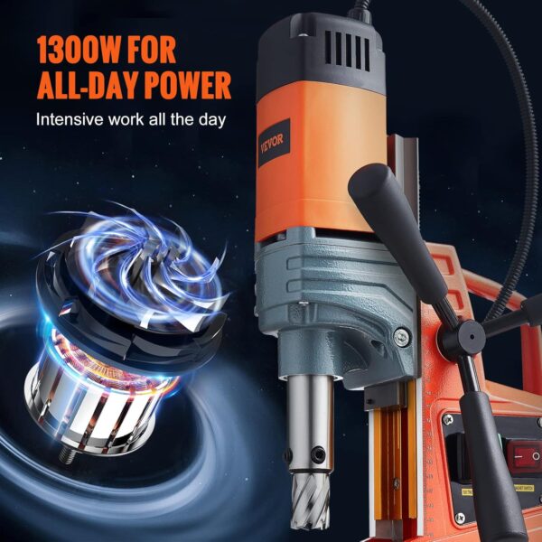5e08536b783d4e83be24365aa8e7a519 Mag Drill Press, 1550W 2" Boring Diameter, 2922lbf Power Magnetic Drill, 500 PRM, 10-Speed, Electric Drilling Machine for Metal Surface, Industrial and Home Improvement