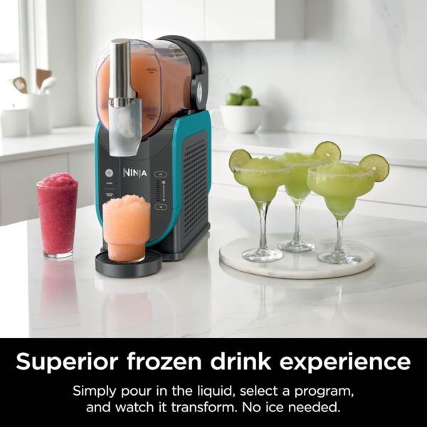 5e4e46ea68fc431690a5abe545e2d564 SLUSHi with RapidChill Technology, 88 oz. Frozen Drink & Slushie Machine, 5 Preset Programs, Margaritas, Frappés, and More, Premium Accents, Black, FS301