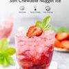 Nugget Ice Makers Countertop, Pebble Ice Makers with Soft Chewable Ice, Ready in 6 Mins, 35lbs/24H, One-Click Operation, Self Cleaning, Portable Ice Maker Machine for Home/Kitchen/RV/Camping