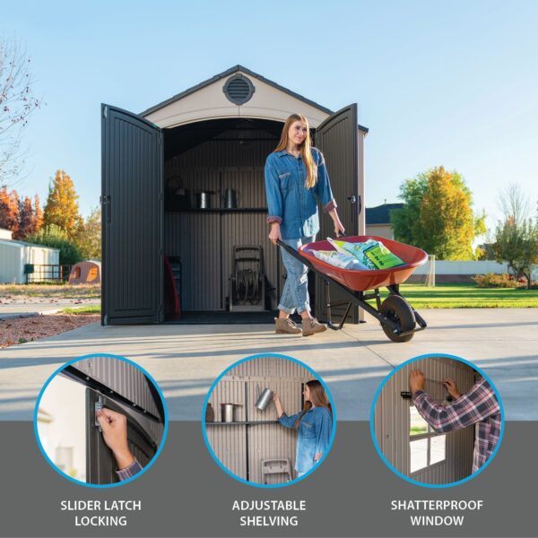 5ec8ca66d2ab4a10a163cb0f943a7ffe Lifetime 8 Ft. x 10 Ft. Outdoor Storage Shed