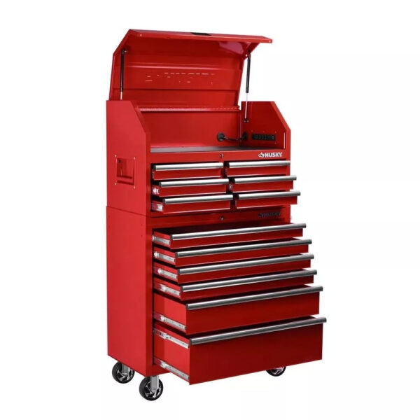 5ed5717610f74bd6ad098fceb8e017f1 36 in. 12-Drawer Tool Chest and Cabinet Combo