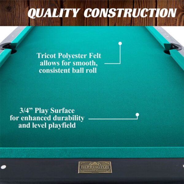 5ee59b45dd714adb94fc2b97878583a6 Barrington Billiard 84" Arcade Pool Table with Bonus Dartboard Set, Green