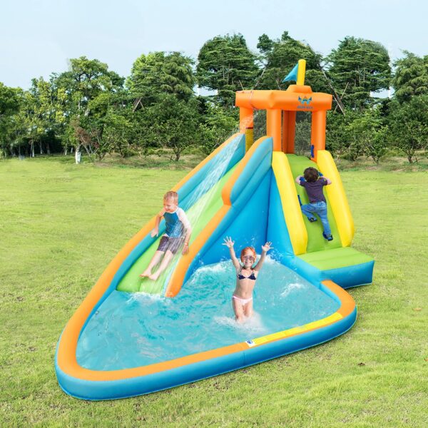 5f11bc1762f249989ee75f70eb27c007 Costway Kids Bounce House Castle Splash Water Pool Without Blower