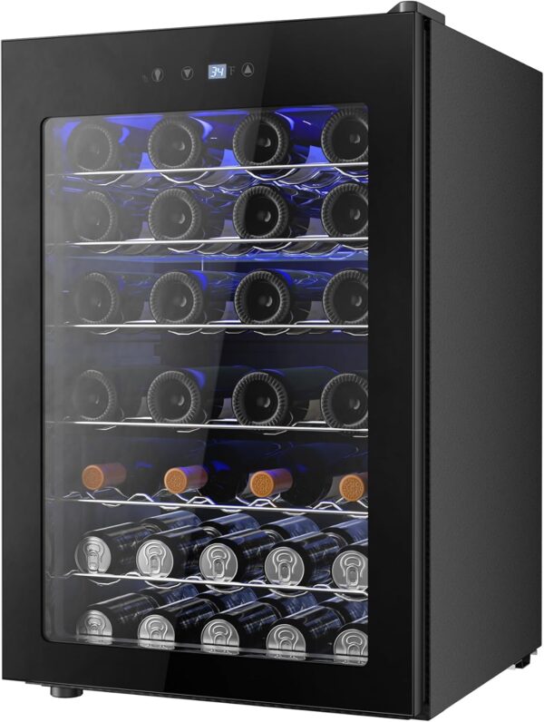 5f176cdfe1ca4325b727d3dceb1a81cc Beverage Refrigerator Cooler - 126 Can Mini Fridge with Glass Door for Soda Beer or Wine, Beverage Cooler for Home, Office, Bar with Adjustable Removable Shelves, Silver