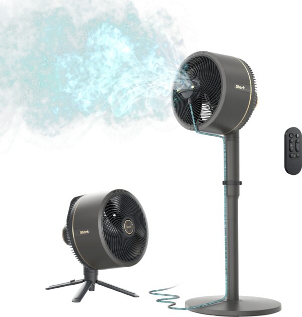 5f45e4c6c5294e368c7658ecbea4e1f8 Shark - FlexBreeze Outdoor & Indoor Fan with InstaCool Misting Attachment, Cordless & Corded, Pedestal to Tabletop - Black