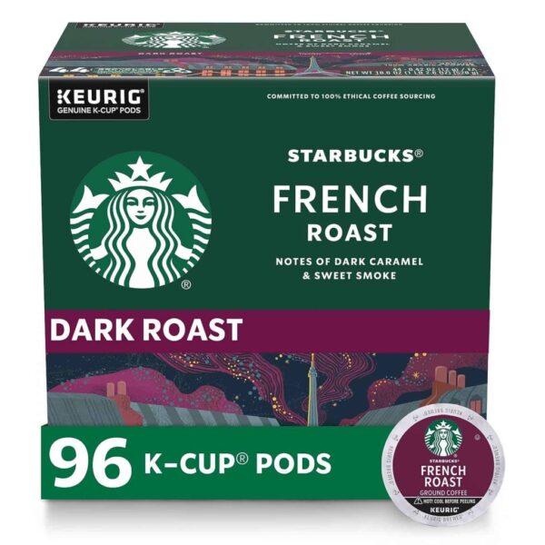 5f466c8aadb74ffaac5aee20bb82d942 Starbucks Dark Roast French Roast Arabica K-Cup Coffee Pods, 96 Count