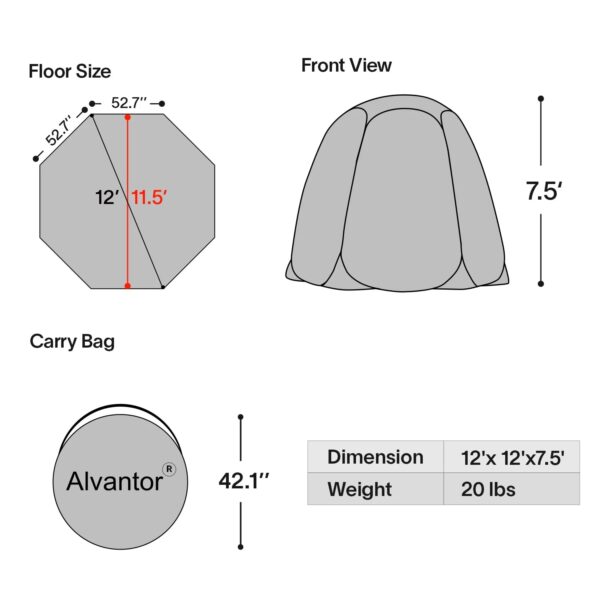 5f636d2d433c42349c17c12e3c4f0d56 Screen House Camping Instant 12x12 Canopy Beige