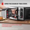 Air Fryer Combo 8-in-1 Countertop Microwave Oven, with Convection, Broil, Odor Removal Mode, 12.4" Position Memory Turntable, Child-Lock, 1.0 Cu.ft, Black Stainless Steel, ML2-EC10SA(BS)