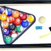 Hathaway Fairmont 6 Ft Portable Pool Table, Adults Folding Billiards Tables for Game Room with Easy Foldable Storage, Includes Full Set of Billiard Balls, Cues, Chalk & Brush