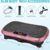 Vibration Plate Fitness Platform Exercise Machine Vibrating Lymphatic Drainage Shaking Full Body Shaker Workout Vibrate Stand Shake Board Sport Gym for Weight Loss Fat Burner for Women Men