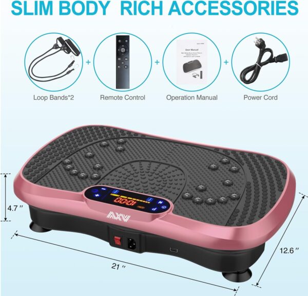 607adc171a064b7e84bd8c8d43339e57 Vibration Plate Fitness Platform Exercise Machine Vibrating Lymphatic Drainage Shaking Full Body Shaker Workout Vibrate Stand Shake Board Sport Gym for Weight Loss Fat Burner for Women Men