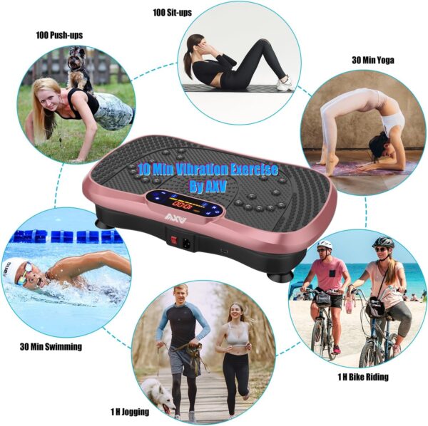 611b78dcdd4b4738be471be9d89cac91 Vibration Plate Fitness Platform Exercise Machine Vibrating Lymphatic Drainage Shaking Full Body Shaker Workout Vibrate Stand Shake Board Sport Gym for Weight Loss Fat Burner for Women Men