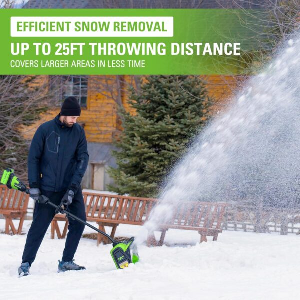 614cd977ab8a4f9a87da51870a7bf19a 12-inch cordless snow shovel, includes 4.0Ah battery and charger