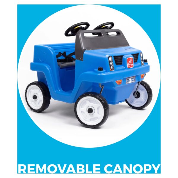 Step2 Side-by-Side Push Around SUV Blue Two-Seater Stroller Push Car for Toddlers