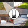 Walk-Behind Outdoor Hand Push Floor Sweeper - 5.25 Gallon Capacity - 25.5" Sweeping Width - Sweeps up to 27,900 ft² / Hour, Grey