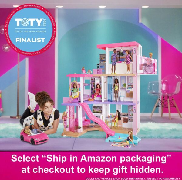 Barbie DreamHouse Playset with 10 Play Areas, 75+ Furniture & Accessories, Lights & Sounds