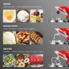 Stand Mixer, 6-Speed Electric Mixer, Tilt-Head Food Mixer with Dough Hook, Wire Whip & Beater, 6.2QT Stainless Steel Bowl, Red