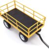 7 Cu Ft Heavy Duty Steel Utility Cart, with Steel Mesh Bed 1200 Pound Hauling Capacity, for Outdoor, Yard Camping, Yellow