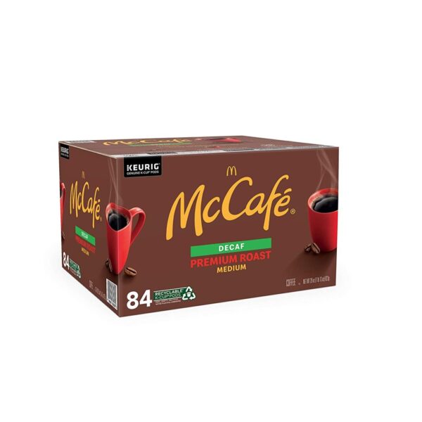 62a26735a1ff45938badde26b7647edb McCafe Decaf Medium Roast K-Cup Coffee Pods, 84 Count, 100% Arabica, Recyclable, Kosher