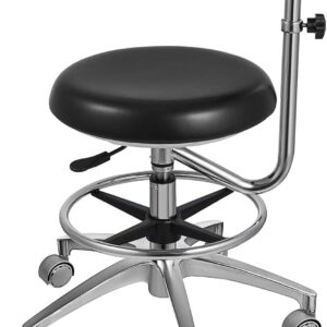 Medical Dental Stool Dentist Chair with 360 Degree Rotation Armrest PU Leather Assistant Stool Chair Height Adjustable Doctor Chair