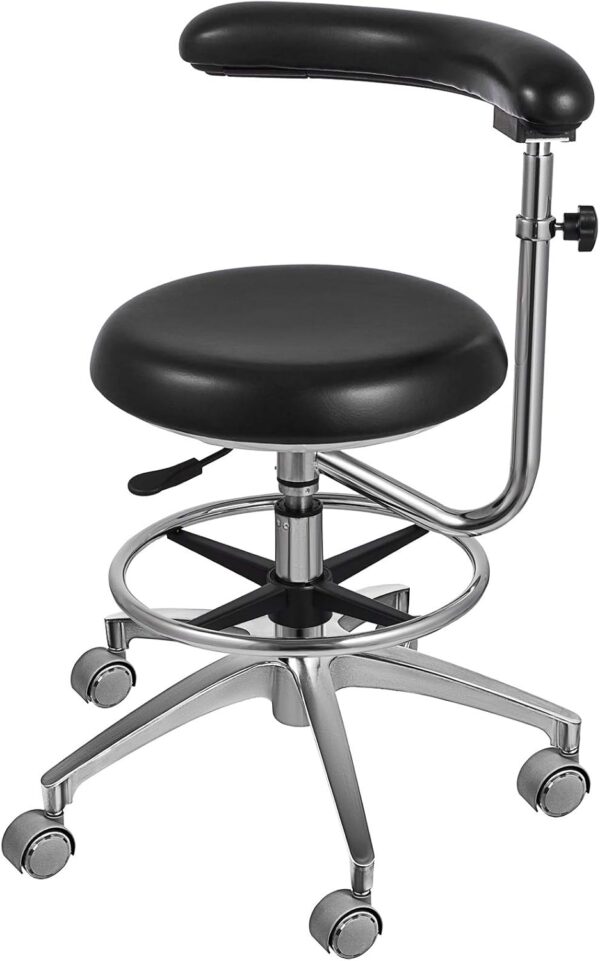62df1be82e2d4c9ab17c0498a2a39011 Medical Dental Stool Dentist Chair with 360 Degree Rotation Armrest PU Leather Assistant Stool Chair Height Adjustable Doctor Chair