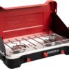 Camp Chef Mountain Series Everest 2X - High Output Two-Burner Camp Stove - Lid Doubles as Windscreen - Portable Cooking Stove - For Outdoor Cooking - 20,000 BTU Burners - 215 Sq In Cooking Area