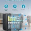 Mini Fridge 130 Can Beverage Refrigerator Cooler, 3.2 Cu.Ft Drink Fridge for Soda Wine Beer, Adjustable Temperature Control for Home Office, Black