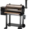 Wood Pellet Grill Smoker with 552 Cooking Area & Front Shelf for Outdoor BBQ, Smoke, Bake and Roast, 550C