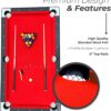Hathaway Fairmont 6 Ft Portable Pool Table, Adults Folding Billiards Tables for Game Room with Easy Foldable Storage, Includes Full Set of Billiard Balls, Cues, Chalk & Brush