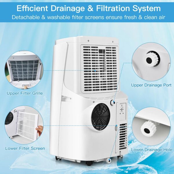 6429f815dd71453da78500e30c9da577 Costway 6350 BTU (9000BTU ASHRAE) Portable Air Conditioner 3-in-1 Air Cooler Fan Dehumidifier w/ Remote