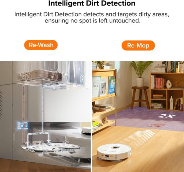 647abc8e9a234007b5ad15f2de0754f5 Qrevo Pro Robot Vacuum and Mop with FlexiArm Design Edge Mopping, Dynamic Hot Water Mop Washing and Auto Mop Drying, Intelligent Dirt Detection, 7,000 Pa Suction, Ideal for Carpets