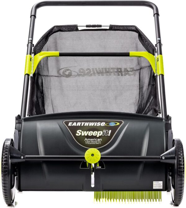 65846985106a427dab58aa7b3dc7f570 21-Inch Width Leaf & Grass Push Lawn Sweeper, Black
