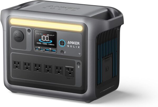 664f8a8526104e7d84d50b4dc262dc50 Portable Power Station with 200W Solar Panel, 1800W Solar Generator, 1056wh LFP (LiFePO4) Battery, 6 AC Outlets, Up to 2400W for Home, Power Outages, and Outdoor Camping