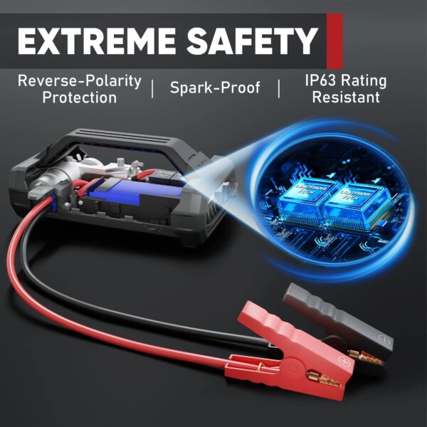 67ba4d6651ac45e3a6a471c010b612df Starter with Air Compressor, 1500Amp 12V Portable Car Battery Booster Pack for Upto 7.0L Gas or 4.5L Diesel, 150 PSI Tire Inflator with Digital Screen, 24 Months Ultra-Long Standby