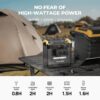 BougeRV Fort 1500 Portable Power Station 2200W, 1456Wh LiFePO4 Solar Generator, AC Output 400W Fast Solar Charging for Outdoor Camping RV Home Backup Off-Grid Emergency