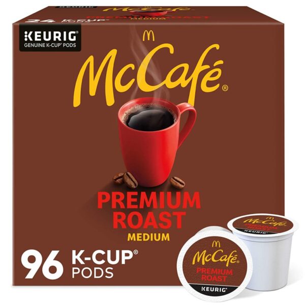 68453a8effd243c287ad37e32a575c18 McCafé Premium Roast Medium Coffee Pods, 96 Count, 100% Arabica, Keurig K-Cup Compatible, Recyclable