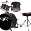 Music Alley 3 Piece Kids Drum Set with Throne, Cymbal, Pedal & Drumsticks