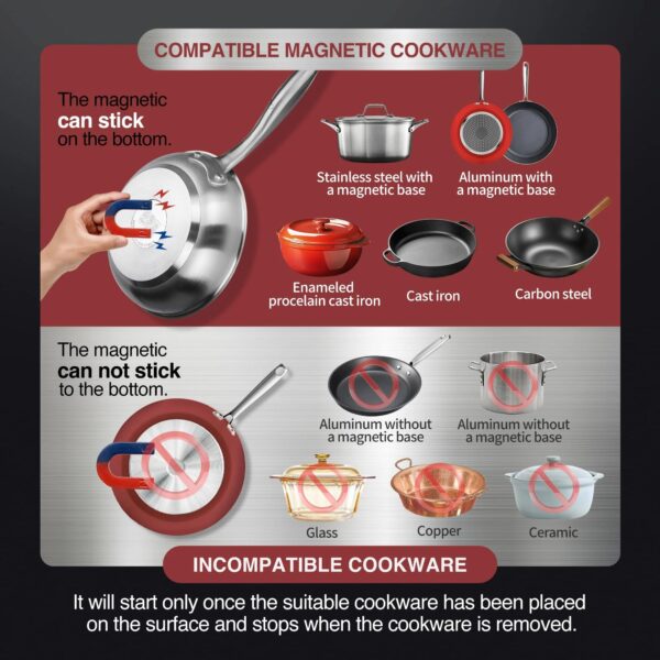 690f343420c54758b678c57bfa5d3ad1 ChangBERT 1800W Induction Cooktop, Commercial Portable Cooker