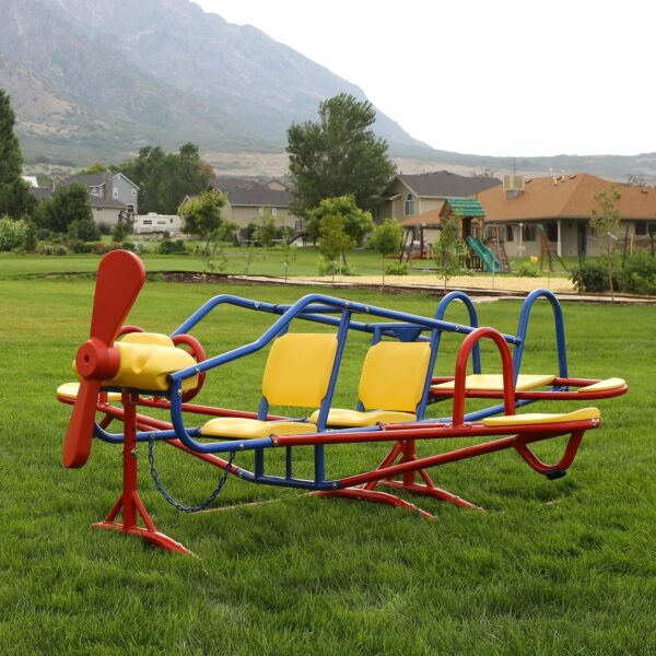 Lifetime Kid's Ace Flyer Metal Teeter Totter, Yellow, Red and Blue (151110)