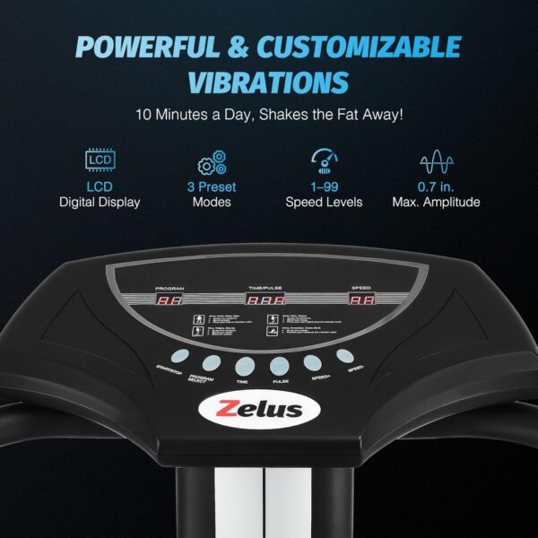69c82ed5625443ea8bd682605900f724 Whole Body Vibration Plate, 500W Vibration Plate Exercise Machine with 99 Levels 3 Preset Modes & 2 Resistance Bands, Training Fitness Vibration Platform Machine for Home Gym with 330lb Capacity