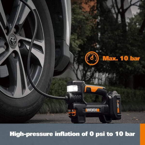 69cb227bc41542da964578fb06aa020e 20V MAX Cordless Multi-Function Air Pump Inflator (1 x 2.0aH Battery and 1 x Charger Included) - Black