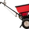 Buyers Products 3039632R Grounds Keeper Commercial Walk Behind Push Spreader, 100lb Capacity, For Salt, Ice & Snow Melt, Included Grate & Cover With Enclosed Gearbox for Protection